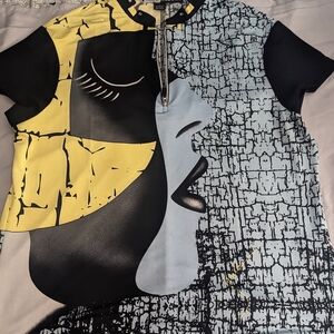 Jamie Sadock Black and Yellow Graphic Tee